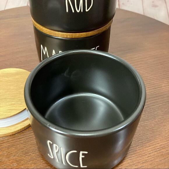 RAE DUNN Collectible SPICE CELLAR “MARINATE”, “RUB”, “SPICE”NWOT - Picture 3 of 6